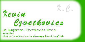 kevin czvetkovics business card